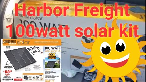 Harbor Freight 100 watt solar panel kit - YouTube