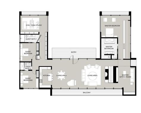 U Shaped House Plans With Courtyard Pinteres Picturesque Home | Pool house plans, Container ...