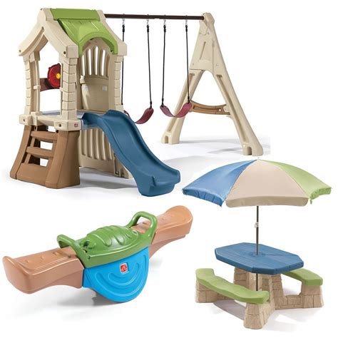 Swing Sets With Playhouse Combo - FAEDWO