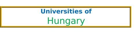 Universities in Hungary