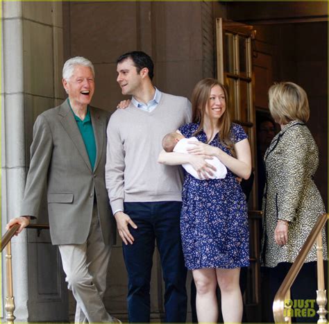 Chelsea Clinton & Family Leave Hospital with Baby Aidan!: Photo 3687440 | Bill Clinton ...