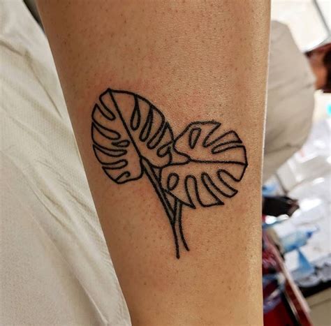 monstera leaves discovered by 𝔪𝔞𝔲 ☆ on ... | Dainty tattoos, Basic tattoos, Tattoos