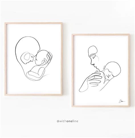 Nursery newborn prints for mom, dad, and baby. Created in a minimalist ...