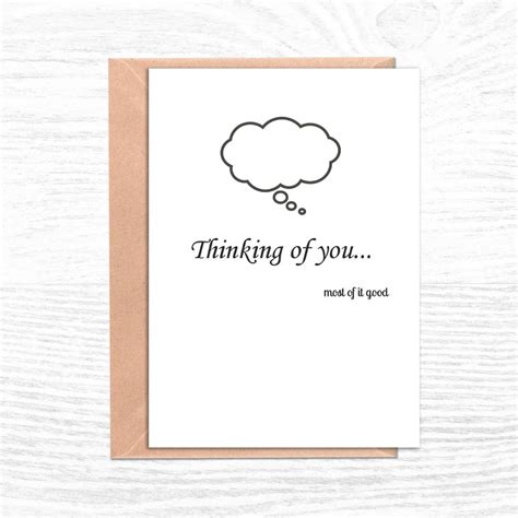 Funny Thinking of You Card Funny Just Because Card Thinking of You Gift ...