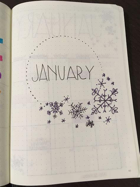 January bullet journal cover page January Bullet Journal, Bullet Journal Cover Page, Journal ...