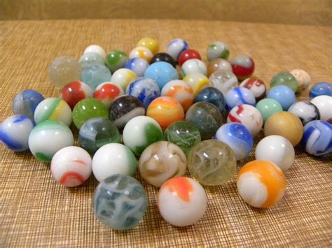 Vintage Glass Marbles Collection of 58 Antique by RedRubyRetro