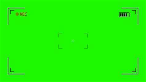 Camera viewfinder. Camera Recording green screen in loop mode. TV REC, Chromakey background 4K ...