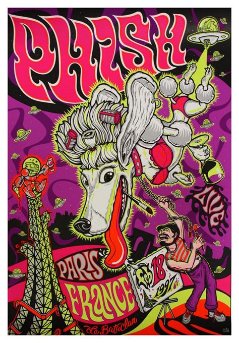 House Industries & Ink Studios - 1997 - Phish - Paris | Poster Art / Prints | Pinterest | Phish ...