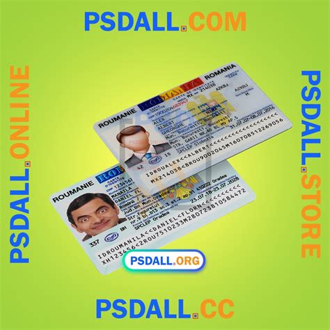 Romania Id Card Template All Psd Templates - vrogue.co