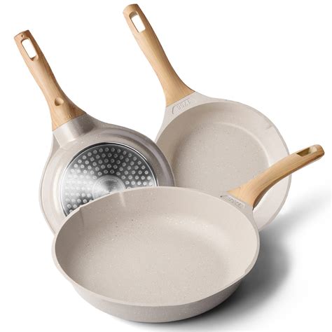 【をいただい】 Non-stick induction cookware set -pack -15-White ＆ 12.6inch Non-stick induction wok pan ...