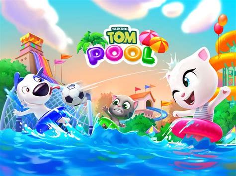 Talking Tom Pool: Puzzle Game (2017) promotional art - MobyGames