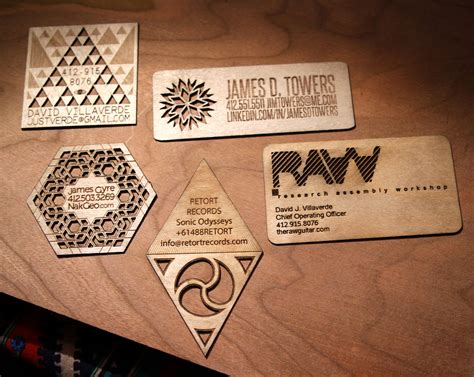 Hand Crafted Wooden Business Cards by Naked Geometry | CustomMade.com