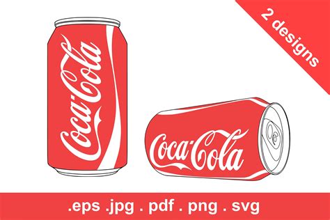 Coca Cola Aluminium Can Vector Svg 2 custom made designs | Etsy