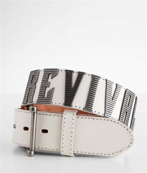 Rock Revival White Rock Georgia Leather Belt - Men's Belts in White | Buckle