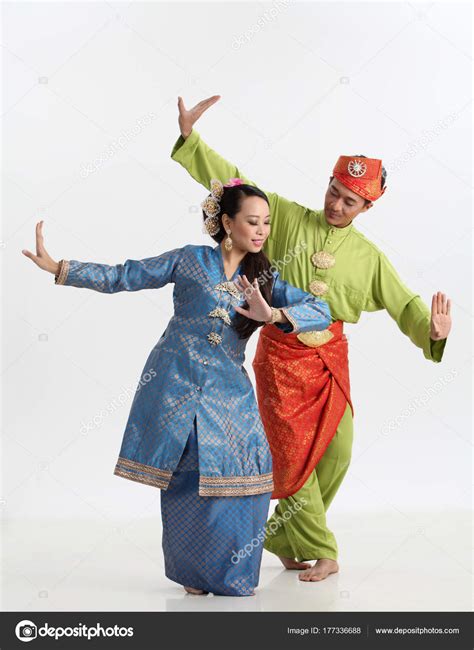 Malaysian People Traditional Clothes Posing Studio Stock Photo By ...