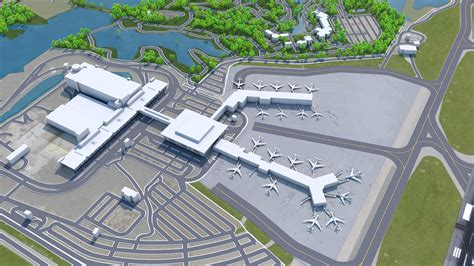 Norfolk International Airport - 3D Model by 3dstudio