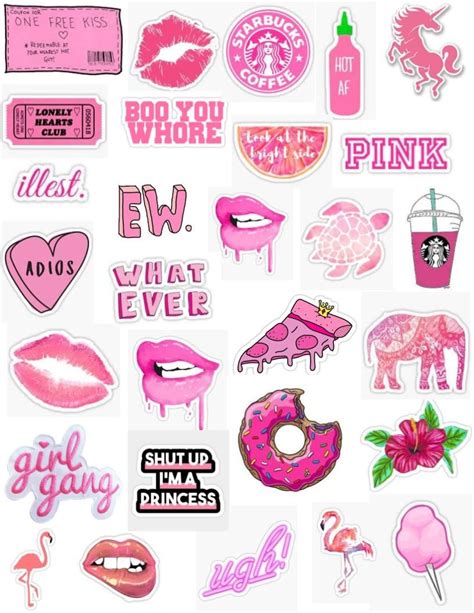 Vintage Pink Aesthetic Stickers