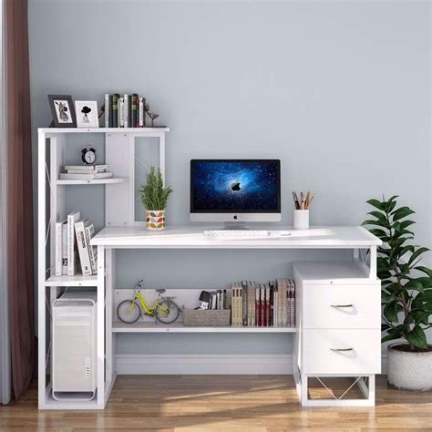 Tribesigns L Shaped Computer Desk With File Cabinet Large