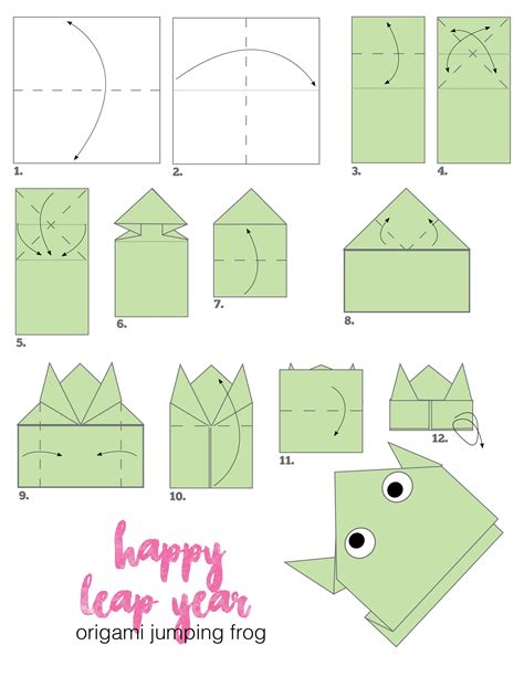 Printable Origami Frog