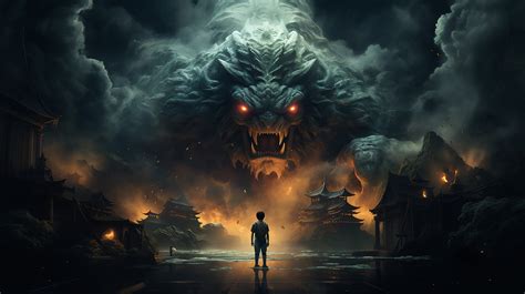 ArtStation - Boy And Blue Cloud Monster | Artworks