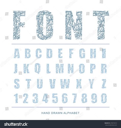 Font Sketch Alphabet Vector Illustration Stock Vector (Royalty Free) 278374313 | Shutterstock