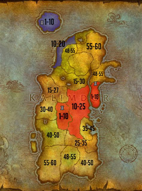 Kalimdor Level Map