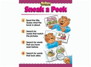 Sneak a Peek (Animals) Learning Chart