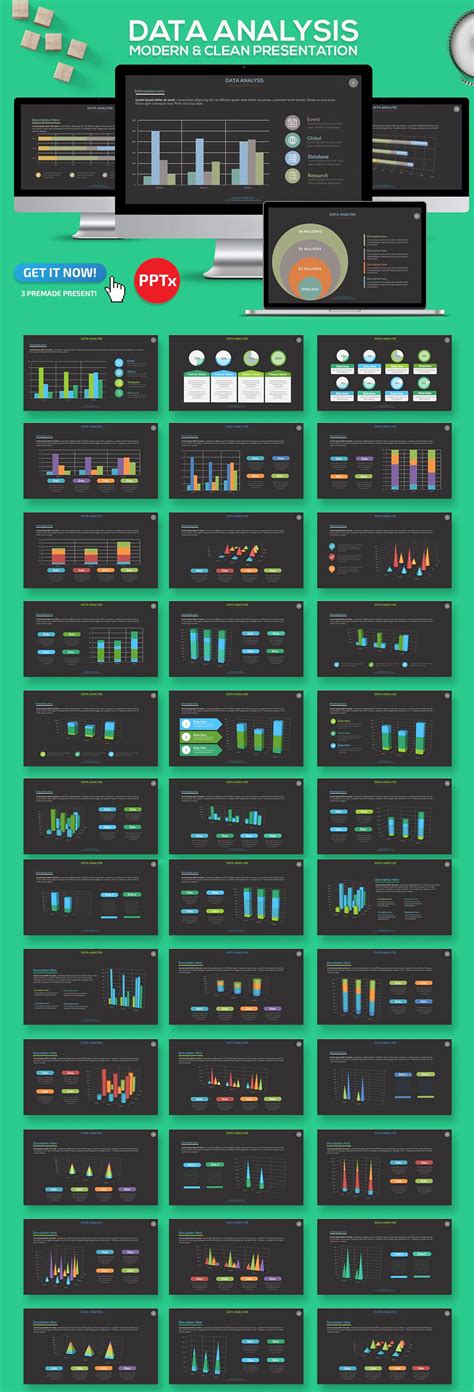 Presentation Slides Design, Powerpoint Presentation Templates, Downloading Data, Data Analysis ...