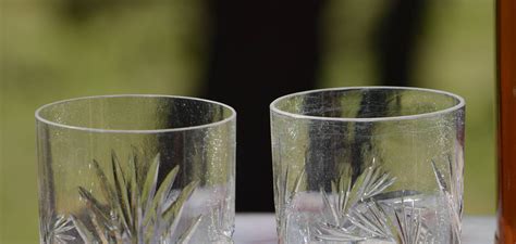 Antique Crystal Lowball Glasses, Set of 3, Mad Men Barware, Vintage ...