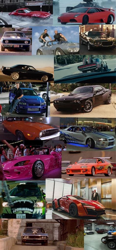 Fast and Furious Wallpaper Collage