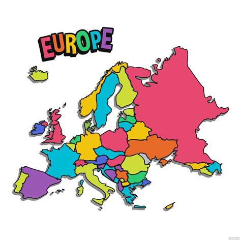 Free Cartoon Europe Map Vector - EPS, Illustrator, JPG, PNG, SVG ...