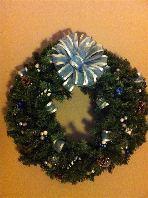 Christmas blue wreath | Blue wreath, Christmas wreaths, Wreaths