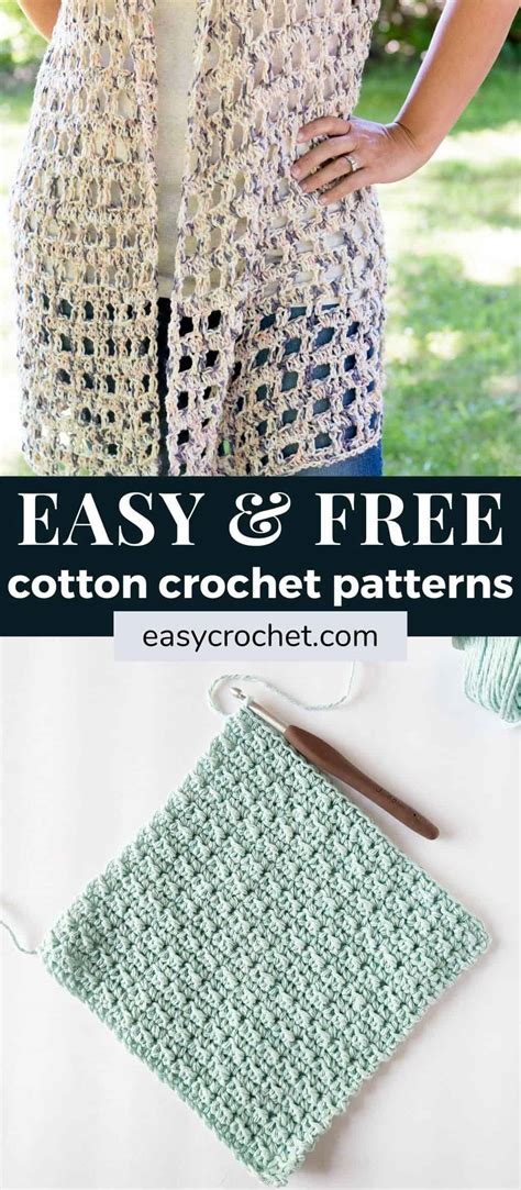 Free Cotton Yarn Crochet Patterns You'll Love - Easy Crochet Patterns