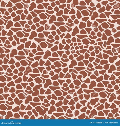 Giraffe Fur Seamless Pattern Stock Vector - Illustration of print, animal: 181658598