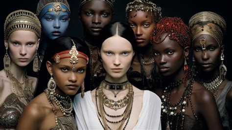 Premium AI Image | Different types of female beauty Different cultures ...