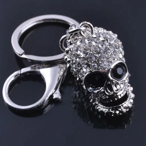 Scary Skeleton Monster Skull Keyring Keychain For Wallet & Keys Halloween Silver 2017 New -in ...