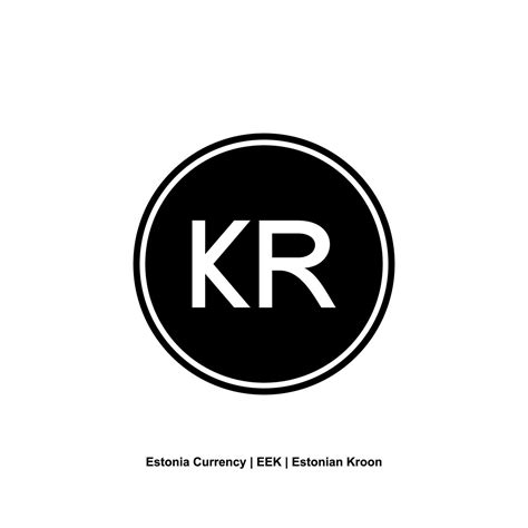 Estonia Currency Symbol, Estonian Kroon Icon, EEK Sign. Vector Illustration 24242903 Vector Art ...