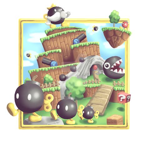 Super Mario 64 Bob-Omb Battlefield Painting by TheOceanOwl on DeviantArt