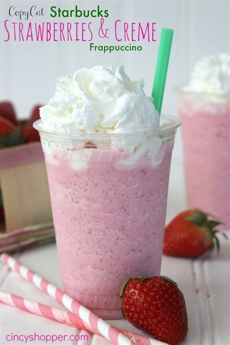 CopyCat Starbucks Strawberries & Creme Frappuccino Recipe - CincyShopper