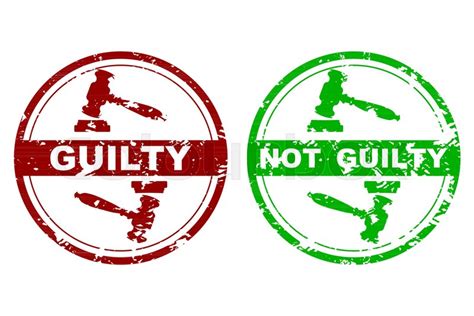 Rubber stamp guilty and not guilty. ... | Stock vector | Colourbox