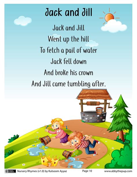 Jack and Jill Nursery Rhyme | Free Printable Papercraft Templates