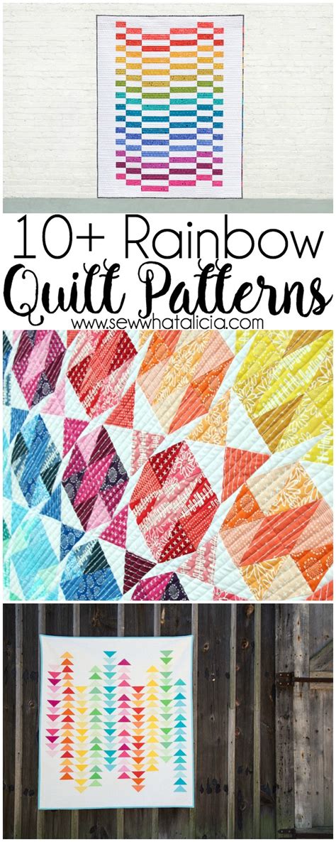 10+ Fabulous Rainbow Quilt Patterns - Sew What, Alicia?