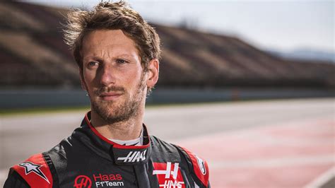 Looking sharp // Romain Grosjean celebrates launch of 2017 Haas challenger