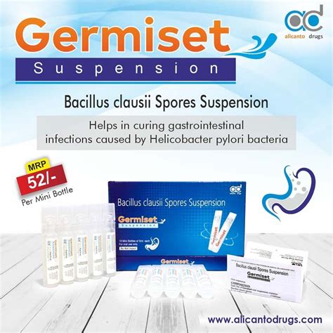 Bacillus Clausii Spores Suspension — Germiset - Alicanto Drugs Private Limited - Medium