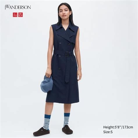 Viscosa JW ANDERSON Vestido Lino Mezcla Cinturón | Uniqlo dresses, Casual evening dresses, Red ...