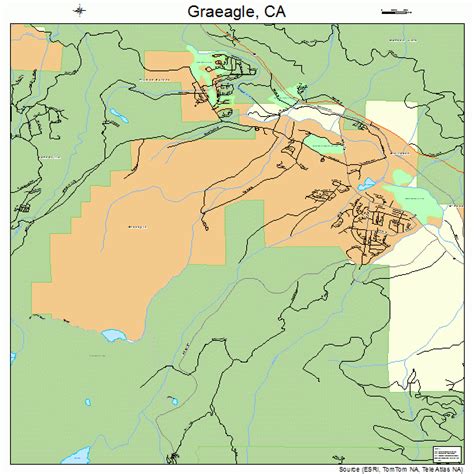 Graeagle California Street Map 0630560