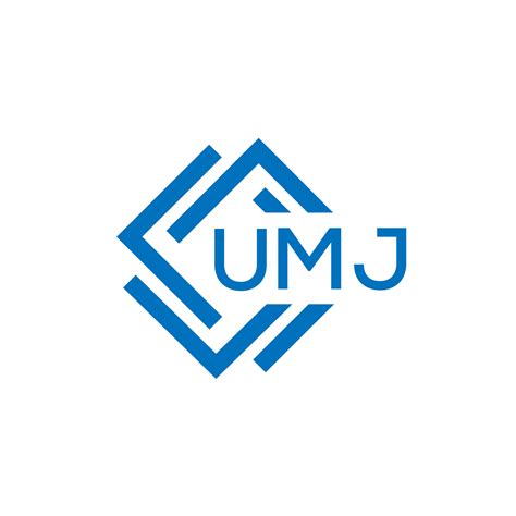 UMJ technology letter logo design on white background. UMJ creative initials technology letter ...