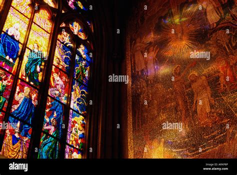 St vitus cathedral stained glass hi-res stock photography and images ...