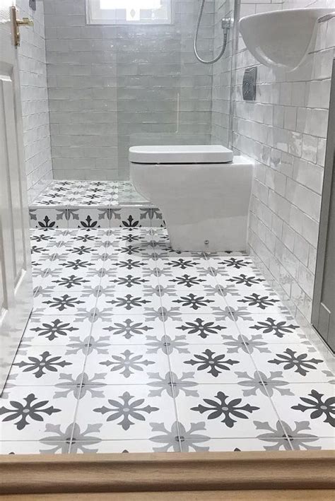 20++ Patterned Bathroom Floor Tiles - HOMYHOMEE