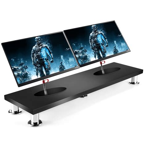 Buy Dual Monitor Stand Riser, Gomyhom Extra Large Dual Monitor Stand ...